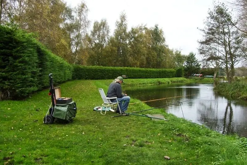 Fishing at Outney Meadow